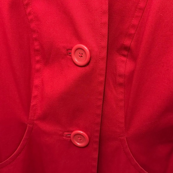 099 H&M | NWOT Vibrant Red Trench Coat - Stylish & Elegant (Size 8) - Picture 7 of 15